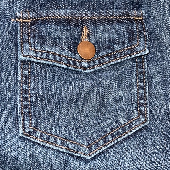 LOFT sz 18 medium blue Modern Slim Through the Hip mid rise wide leg jeans pants - Picture 5 of 14